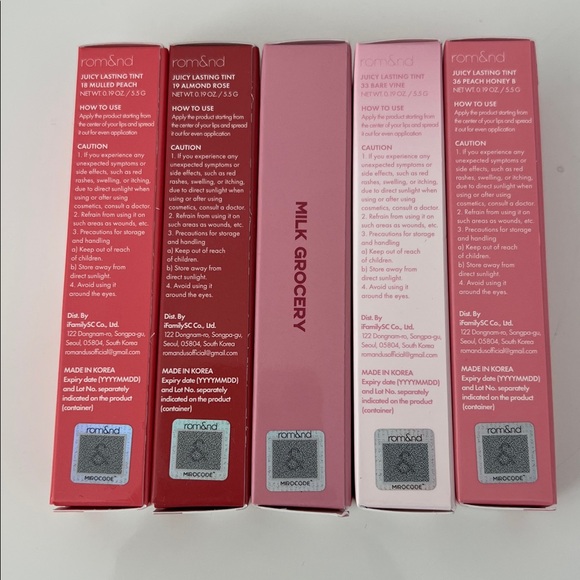 Romand Juicy Lasting Tint Bundle - 18, 19, 28, 33, 36 - Picture 3 of 12